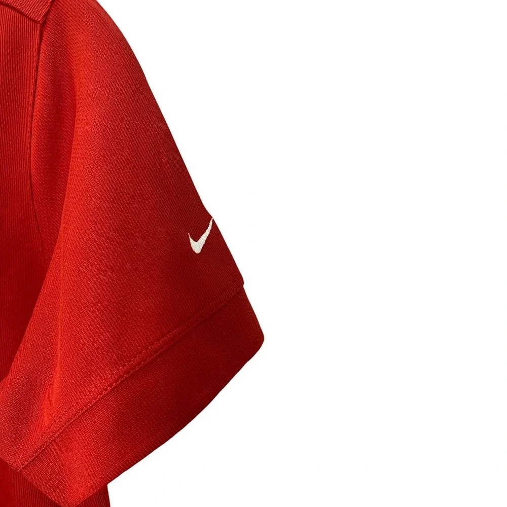 Nike Golf Women's Polo Shirt Dri-Fit Red Short Sleeve NBC Connecticut‎ Logo Sz S